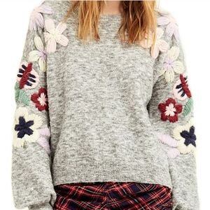 Elegant Floral Knit Sweater